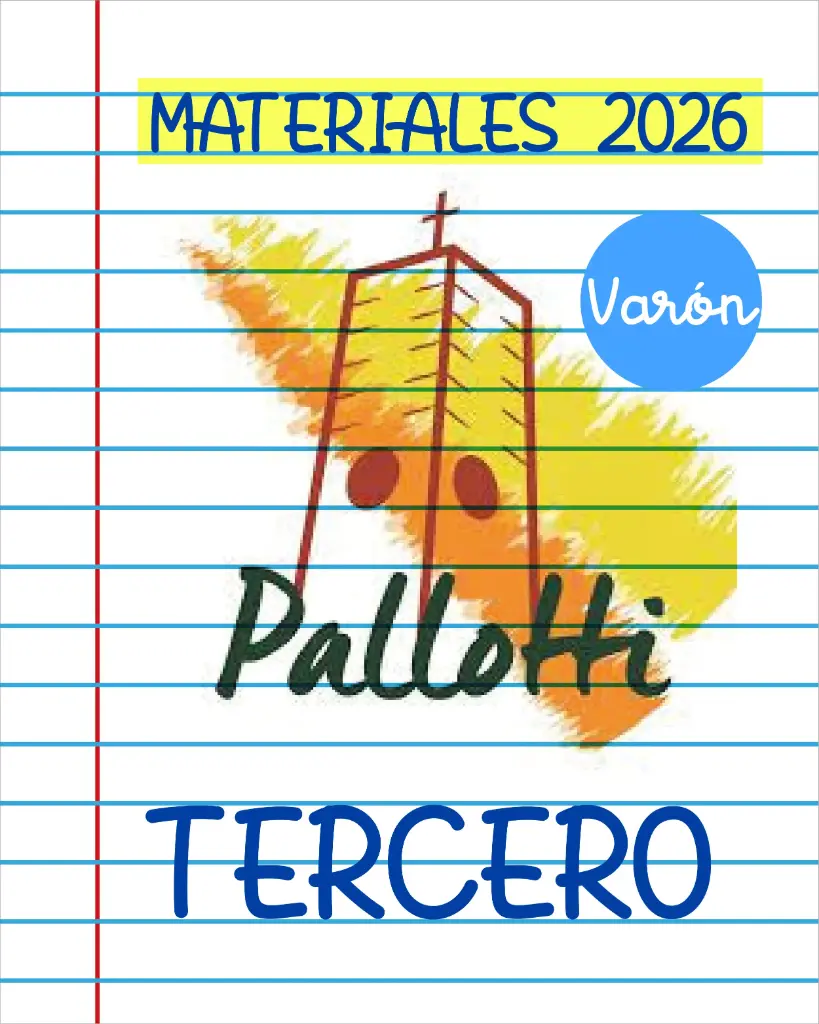 MATERIALES PALLOTTI 2026. TERCER AÑO (NIÑOS)