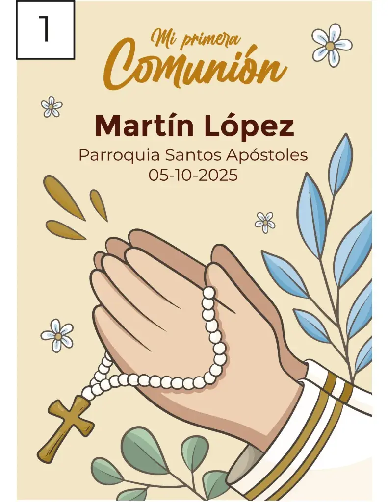 TARJETAS DE COMUNIÓN x40