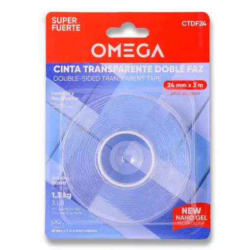 CINTA DOBLE FAZ NANO GEL 24X3MM - OMEGA
