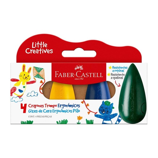 CRAYOLA ERGONÓMICA TROMPOX X4 FABER CASTELL LITTLE CREATIVES