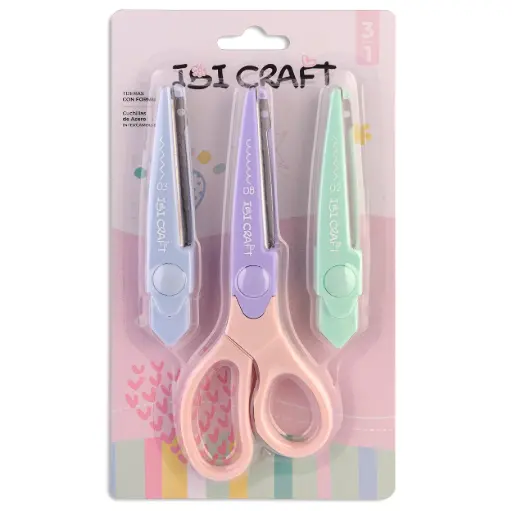TIJERA IBI CRAFT ZIGZAG "3 EN 1" CUCHILLAS INTERCAMBIABLES
